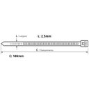 Ver imagem 2 de Abraçadeira Nylon Preta Enforca Gato 2,5 X 100mm 300 Un | Fertak