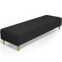 Ver imagem 1 de Puff Decorativo Sala de Estar Bali W01 Pés Palito 170x60cm Bouclê Preto - Lyam Decor