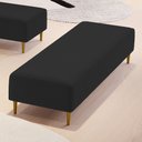 Ver imagem 2 de Puff Decorativo Sala de Estar Bali W01 Pés Palito 170x60cm Bouclê Preto - Lyam Decor