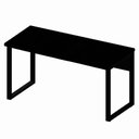 Ver imagem 2 de Mesa para Escritório Escrivaninha Industrial MDF 140cm Preto F5 Office