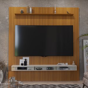 Painel Ripado para Tv até 75 Polegadas Intense com Nicho 229cm