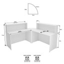 Ver imagem 7 de Balcão de Atendimento em L 120x60cm para Loja e Recepção + Cadeira Ergonômica Netflex Reclinável