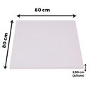 Ver imagem 5 de Mesa Zeta Ferro Branco 75 Cm (alt) Disco Redondo Tampo Mdp Quadrado 80 Cm (larg) X 2,50 Cm Alt