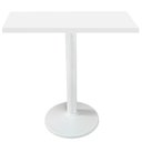 Ver imagem 1 de Mesa Zeta Ferro Branco 75 Cm (alt) Disco Redondo Tampo Mdp Quadrado 80 Cm (larg) X 2,50 Cm Alt