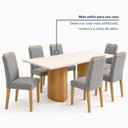Ver mais imagens de Conjunto Mesa de Jantar 6 Lugares Isla com Cadeiras Lyra MDF Cinamomo Off White Cinza