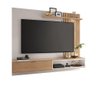 Home Suspenso Ipameri 1.8 Ripado com Luminária e Prateleira para TV 65 Polegadas Freijó/ Off White - - 1