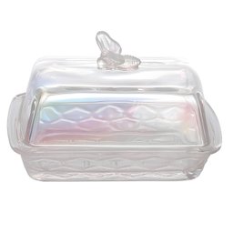 Manteigueira Bee de Vidro Rainbow 15 Cm - 1