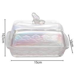 Manteigueira Bee de Vidro Rainbow 15 Cm - 2