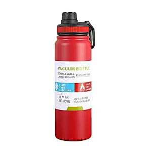 Garrafa Térmica Inox 800ml com Tampa:vermelho