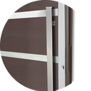 Ver imagem 3 de Porta Alumínio Lambril Miraggio c/Puxador e.Mix Corten 90 Brimak