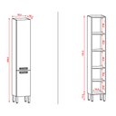 Ver imagem 3 de Armário Paneleiro Simples Ametista 2 Portas Freijó Supremo - Kits Paraná
