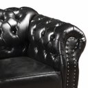 Ver imagem 6 de Conjunto Sofá 3 Lugares E Poltrona Dom Pedro Chesterfield Capitonê - Couríssimo Preto