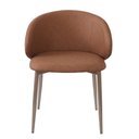Ver imagem 2 de Cadeira Firenze Base Champagne - Pu Caramelo