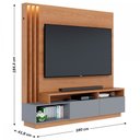 Ver imagem 4 de Estante para Tv até 75 Polegadas Humaitá 2 Portas Freijó/cinza Fosco - Colibri