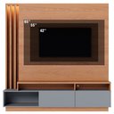 Ver imagem 2 de Estante para Tv até 75 Polegadas Humaitá 2 Portas Freijó/cinza Fosco - Colibri
