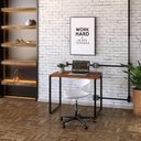 Ver imagem 3 de Kit Para Escritório Estante Areta 3 Prateleiras Mesa Industrial Aspen 90cm C01 Nogal - Lyam Decor