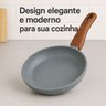 Frigideira Antiaderente Cerâmica 24cm Cinza Cabo Soft Touch - 7