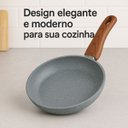 Ver imagem 7 de Frigideira Antiaderente Cerâmica 24cm Cinza Cabo Soft Touch