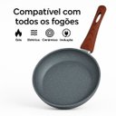 Ver imagem 4 de Frigideira Antiaderente Cerâmica 24cm Cinza Cabo Soft Touch