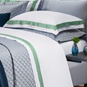 Ver imagem 2 de Roupa de Cama Casal Queen Laisa 400 Fios Egípcio 100% Algodão 04 Peças - Verde