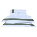 Ver imagem 1 de Roupa de Cama Casal Queen Laisa 400 Fios Egípcio 100% Algodão 04 Peças - Verde