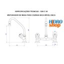 Ver imagem 2 de Misturador de Mesa para Cozinha Bica Móvel Deca - 1256c50