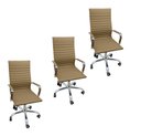 Ver imagem 1 de Kit 3 Cadeiras Eames Esteirinha Presidente Escritório Alta