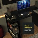 Ver imagem 4 de Mesa Para Computador Gamer e Painel Para Tv Até 50 Preto