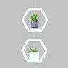 Suporte de Plantas Hexagonal Duplo Pequeno Branco Ice - 1