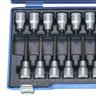 Jogo de Chaves Soquetes Tork Hexalobular de T20 À T60 Encaixe 1/2" com 18 Peças - Gedore 024797 - 2