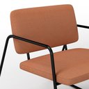 Ver imagem 4 de Poltrona Estofada Sintra Preto Fosco/suede Terracota - Móveis Arapongas