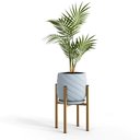 Ver imagem 1 de Suporte para Vasos de Plantas com Cachepot em Metal Desmontável 40cm Dourado