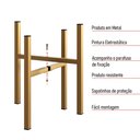 Ver mais imagens de Suporte para Vasos de Plantas com Cachepot em Metal Desmontável 40cm Dourado