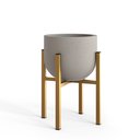 Ver imagem 5 de Suporte para Vasos de Plantas com Cachepot em Metal Desmontável 40cm Dourado