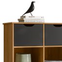 Ver imagem 6 de Nicho Organizador Retrô 3 Gavetas Freijó/preto - Qmovi