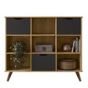 Ver imagem 1 de Nicho Organizador Retrô 3 Gavetas Freijó/preto - Qmovi