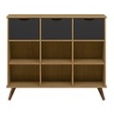 Ver imagem 5 de Nicho Organizador Retrô 3 Gavetas Freijó/preto - Qmovi