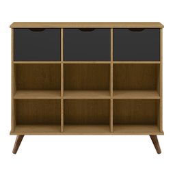 Nicho Organizador Retrô 3 Gavetas Freijó/preto - Qmovi - 5