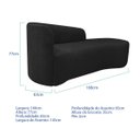 Ver imagem 2 de Kit Divã Recamier Orgânico França 160cm Lado Direito e Poltrona Amore Bouclé
