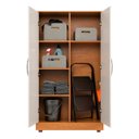 Ver imagem 4 de Armário Multiuso para Áreas Externas Porta Produtos de Limpeza e Vassouras:off White