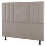 Kit Cabeceira e Baú Cama Box Queen Size Grace 160cm Suede Bege - Desk Design - 7