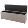 Kit Cabeceira e Baú Cama Box Queen Size Grace 160cm Suede Bege - Desk Design - 3