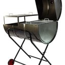 Ver imagem 2 de Churrasqueira Meio Bafo Meio Grill 200l Grelha,suporte Rodas