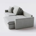 Ver mais imagens de Sofá Cama Bélgica Retrátil e Reclinável 2,30m em Linho Diamond Premium Cinza Claro - Home Mobily