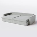 Ver imagem 6 de Sofá Cama Bélgica Retrátil e Reclinável 2,30m em Linho Diamond Premium Cinza Claro - Home Mobily