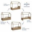 Ver imagem 4 de Cama Infantil Montessoriana com Cama Auxiliar e Rodízios - Completa Móveis