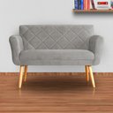 Ver imagem 4 de Sofá Namoradeira 02 Lugares Isabela Linho Cores - DS Estofados - Bege