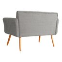 Ver imagem 3 de Sofá Namoradeira 02 Lugares Isabela Linho Cores - DS Estofados - Bege