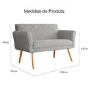 Ver imagem 5 de Sofá Namoradeira 02 Lugares Isabela Linho Cores - DS Estofados - Bege