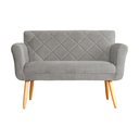 Ver imagem 2 de Sofá Namoradeira 02 Lugares Isabela Linho Cores - DS Estofados - Bege